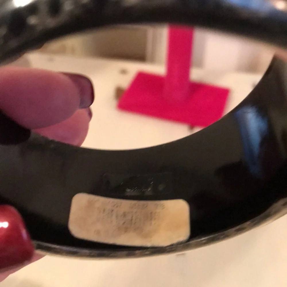 Bracelet lot of 4 black and silver bangle and beaded - Picture 11 of 11